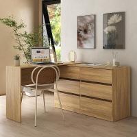 Escrivaninha Em L 120cm Com 6 Gavetas Flex Multimóveis Mp6030 Madeirado - 1