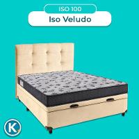 Cama + Bau Blindado E Colchão Ortobom D33 Casal - Iso100 + Cabeceira