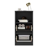 Mesa De Cabeceira 38,5cm Com 2 Gavetas Multimóveis Mp4395 Preto - 5