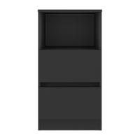 Mesa De Cabeceira 38,5cm Com 2 Gavetas Multimóveis Mp4395 Preto - 6