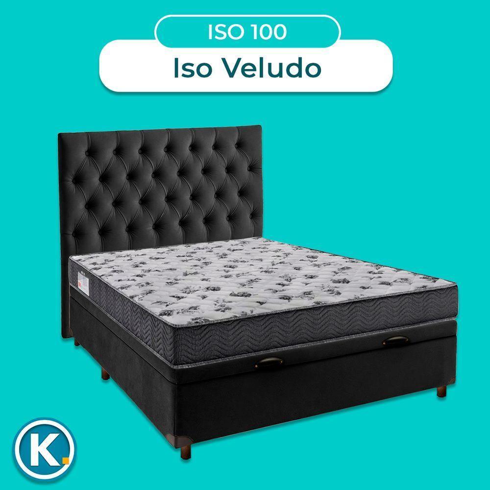Conjunto Cama Box Bau Blindado Casal + Colchão D33 Iso100 Ortobom + Cabeceira - 4