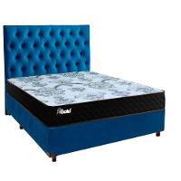 Cama Box + Colchão Casal Molas Ensacadas Life Gold Paropas + Cabeceira Estofada - 1