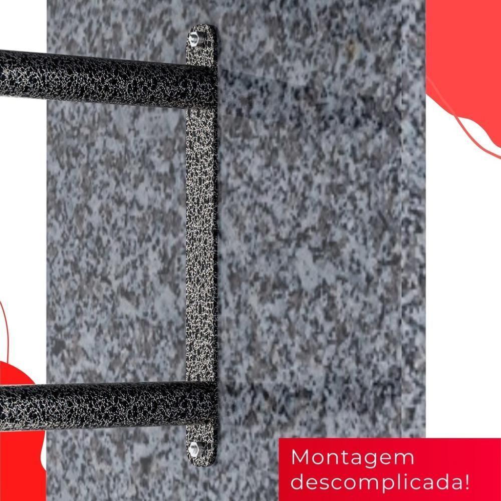 Conjunto De Mesa Tubular 6 Cadeiras 140x75cm Mart Prata Com Tampo Em Granito Ocre Letícia 070 - Tudo De Móveis Botanic Bege - 7