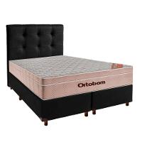 Cama Box + Colchão Queen Ortobom Molas Ensacadas Airtech + Cabeceira Estofada - 1