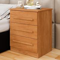 Mesa De Cabeceira Supremo 3 Gavetas Cinamomo - 1