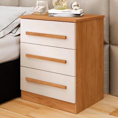 Mesa De Cabeceira Supremo 3 Gavetas Cinamomo/off