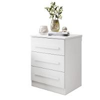 Mesa De Cabeceira Supremo 3 Gavetas Branco - 2