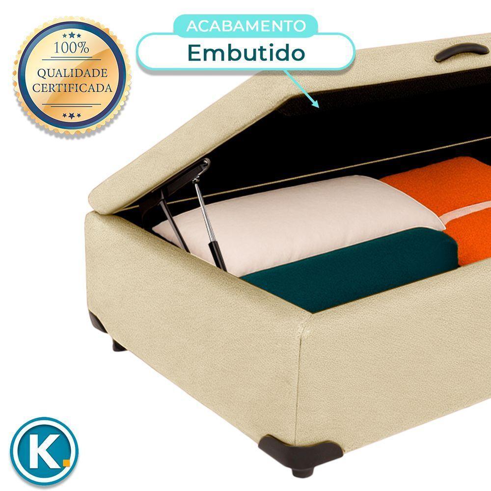 Cama Box Bau Solteiro Blindado Nature Perola 88x188 - 4
