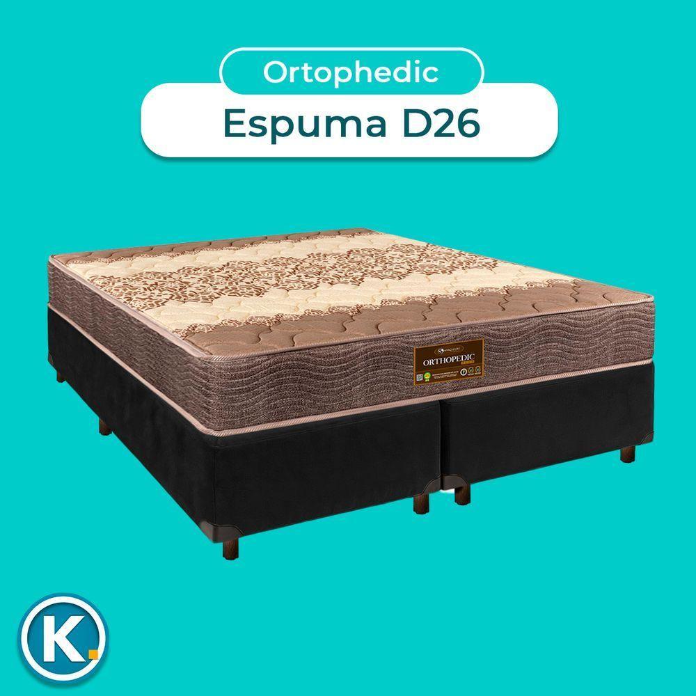 Conjunto Cama Box Preto Queen + Colchão D26 Ortophedic Sankonfort - 3