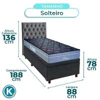 Cama + Bau Blindado E Colchão Molas Ensacadas Solteiro - Petrus Paropas + Cabeceira - 3