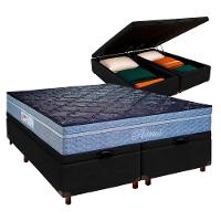 Conjunto Cama Box Bau Blindado Casal + Colchão Molas Ensacadas Petrus Paropas - 2