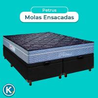 Conjunto Cama Box Bau Blindado Casal + Colchão Molas Ensacadas Petrus Paropas - 3