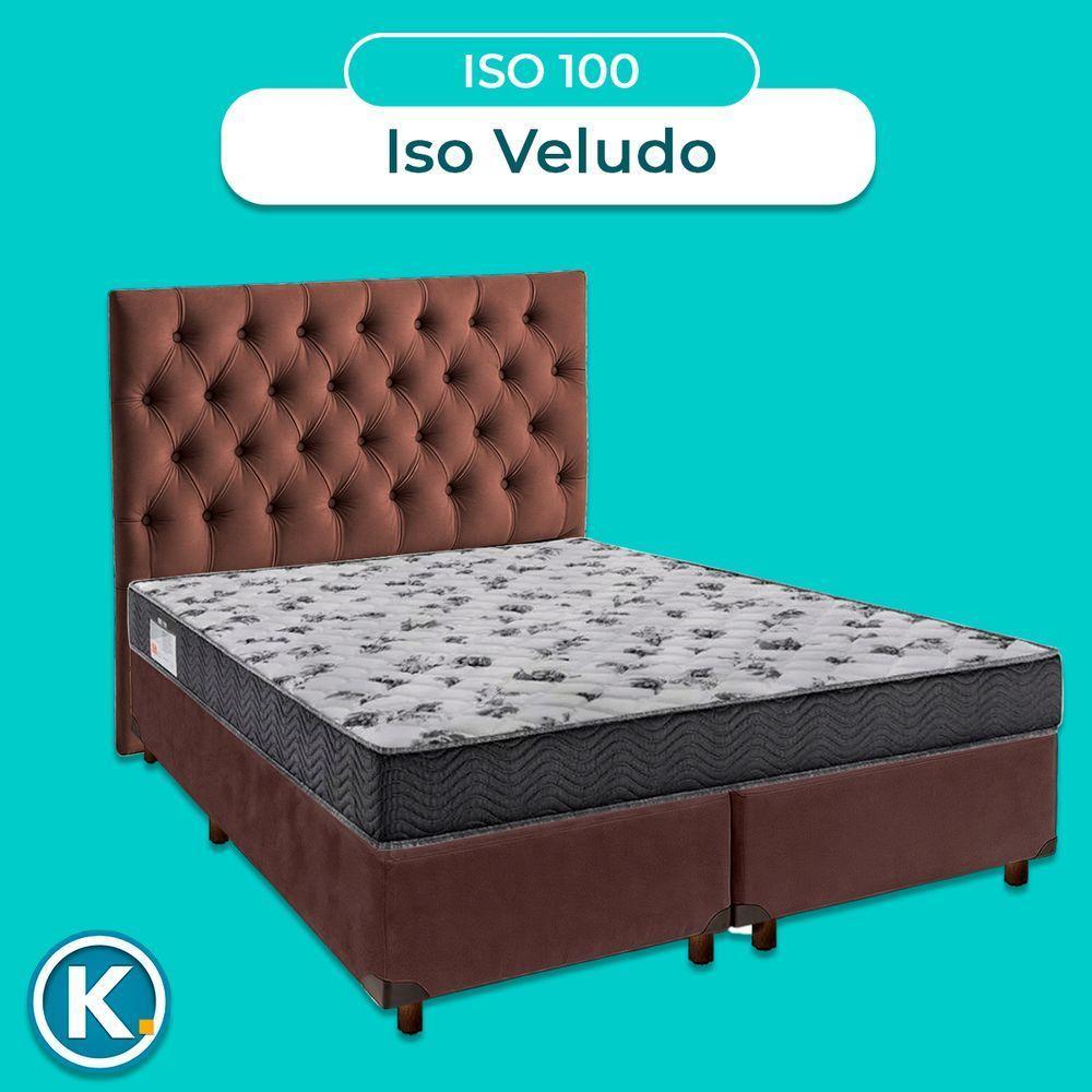 Cama + Box Blindado E Colchão Ortobom D33 Casal - Iso100 + Cabeceira - 4