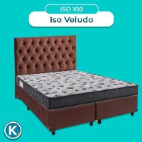 Cama + Box Blindado E Colchão Ortobom D33 Casal - Iso100 + Cabeceira