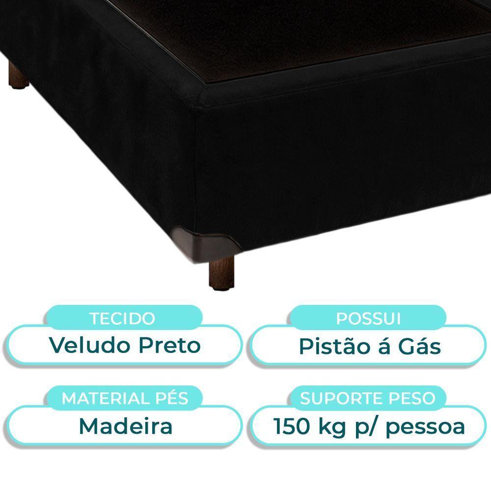 Cama Box Solteiro Preto Nature 88x188 - 4