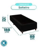 Cama Box Solteiro Preto Nature 88x188 - 2