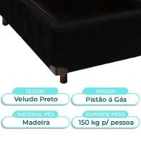 Cama Box Solteiro Preto Nature 88x188