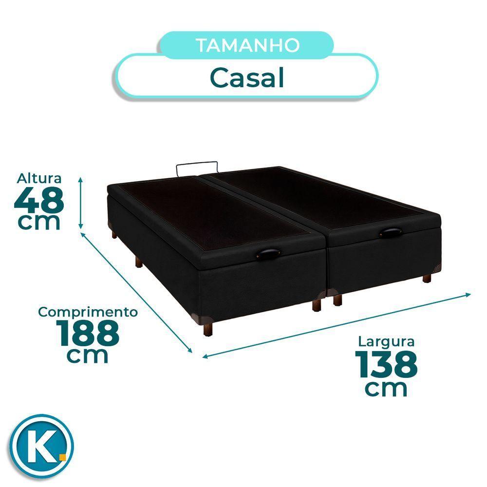Cama Box Bau Casal Blindado Nature Preto 138x188 - 5