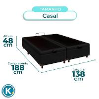 Cama Box Bau Casal Blindado Nature Preto 138x188 - 5