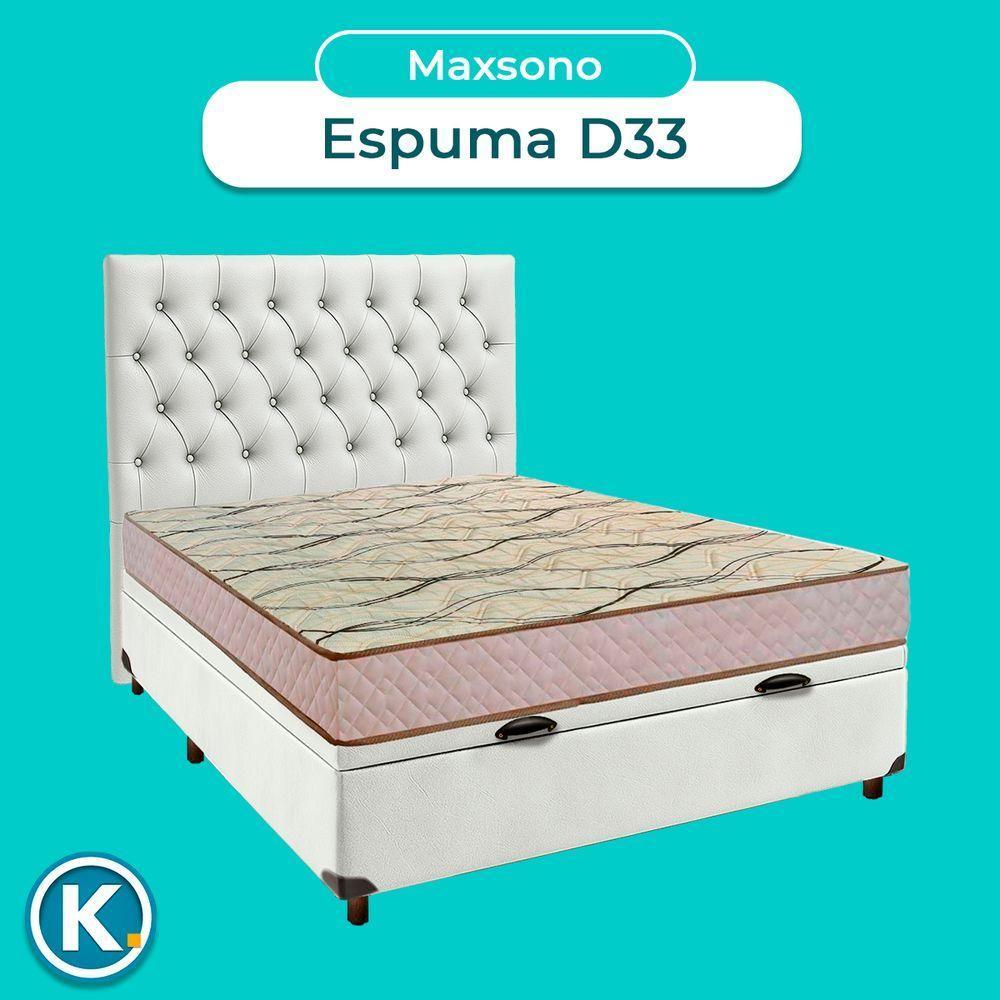 Kit Cabeceira + Cama Box Bau + Colchão Casal D33 Maxsono Paropas - 4