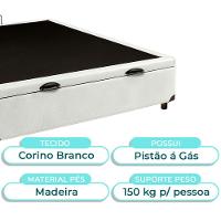 Cama Box Baú Casal Branco Nature 138x188 - 2