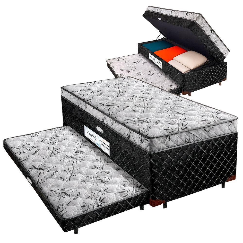 Bicama Solteiro Nanda Nature Preto 88x188 - 1