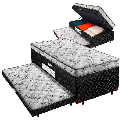 Bicama Solteiro Nanda Nature Preto 88x188