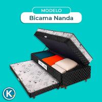 Bicama Solteiro Nanda Nature Preto 88x188