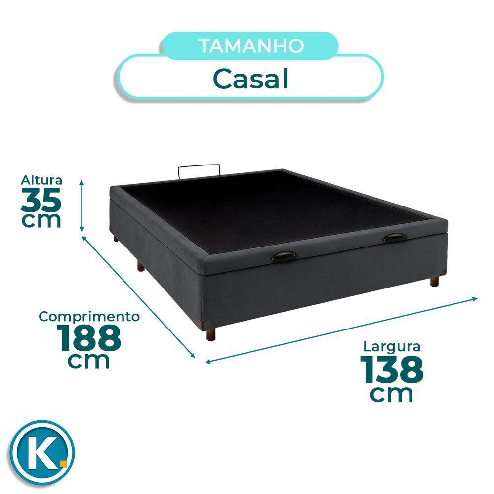 Cama Box Bau Casal Blindado Nature Cinza 138x188 - 4