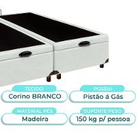 Cama Box Bau Casal Blindado Nature Branco 138x188 - 2