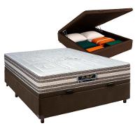 Conjunto Cama Box Bau Blindado Casal + Colchão Molas Ensacadas Legriff Sankonfort - 1
