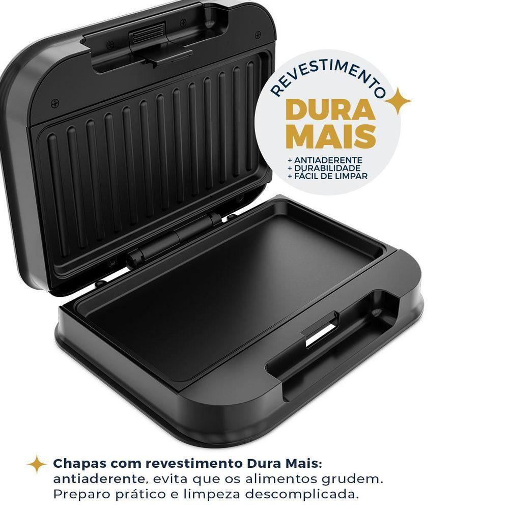 Sanduicheira E Grill Britânia Inox 2 Em 1 750W BGR25B 110V - 6