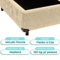 Cama Box Solteiro Perola Nature 88x188 - 2