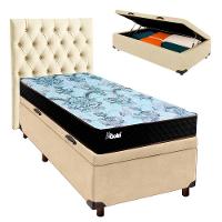 Kit Cama Box Bau + Cabeceira + Colchão Solteiro Molas Ensacadas - Life Gold - Paropas - 1
