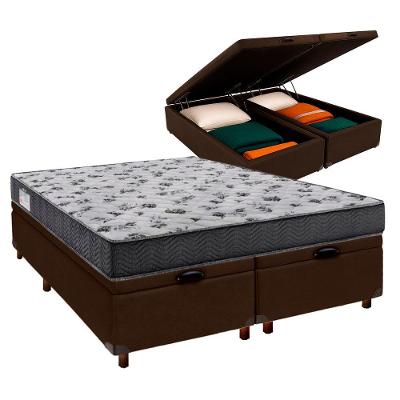 Cama + Bau Blindado E Colchão D33 Casal - Iso100 Ortobom