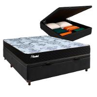 Cama + Bau Blindado E Colchão Molas Ensacadas Casal - Life Gold Paropas - 1