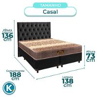 Kit Cama Box + Cabeceira + Colchão Casal D26 - Ortophedic - Sankonfort - 3