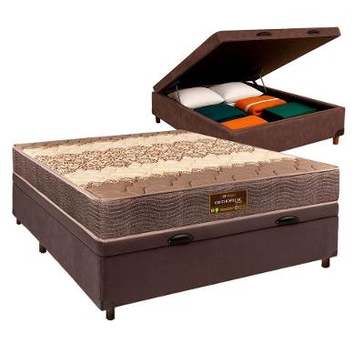 Cama Box Bau + Colchão Casal D26 Ortophedic Sankonfort