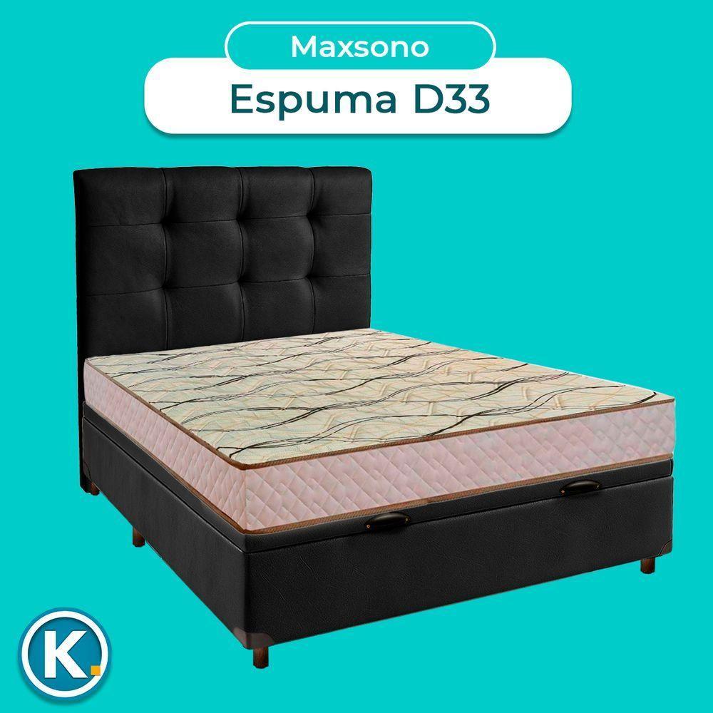Conjunto Cama Box Bau Blindado Casal + Colchão D33 Maxsono Paropas + Cabeceira - 4