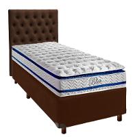 Kit Cabeceira + Cama Box + Colchão Solteiro Molas Ensacadas Blue Paropas - 1