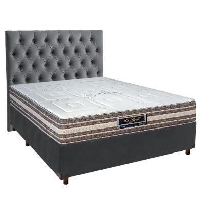 Kit Cabeceira + Cama Box + Colchão Casal Molas Ensacadas Legriff Sankonfort