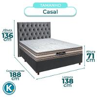 Kit Cabeceira + Cama Box + Colchão Casal Molas Ensacadas Legriff Sankonfort - 3