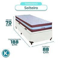Cama + Bau Blindado E Colchão Molas Ensacadas Solteiro - Legaccy Paropas - 3