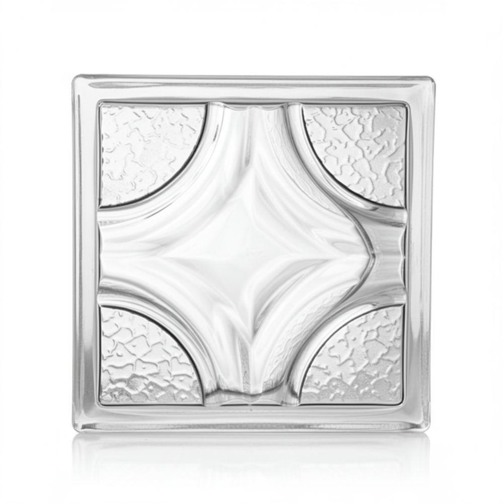 Tijolo De Vidro 19 X 19 X 8 Cm Geométrico Estrela Translúcido 06 Unidades Tradestar - 2