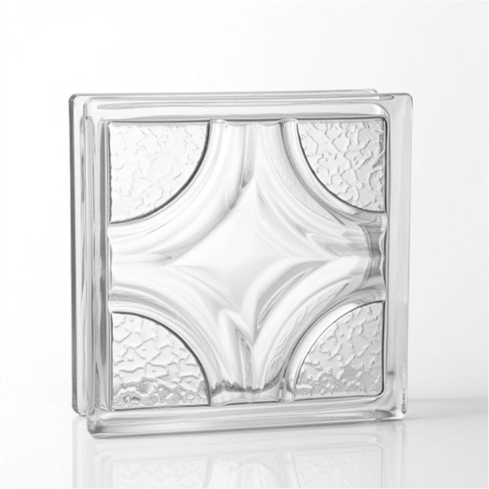 Tijolo De Vidro 19 X 19 X 8 Cm Geométrico Estrela Translúcido 06 Unidades Tradestar - 4