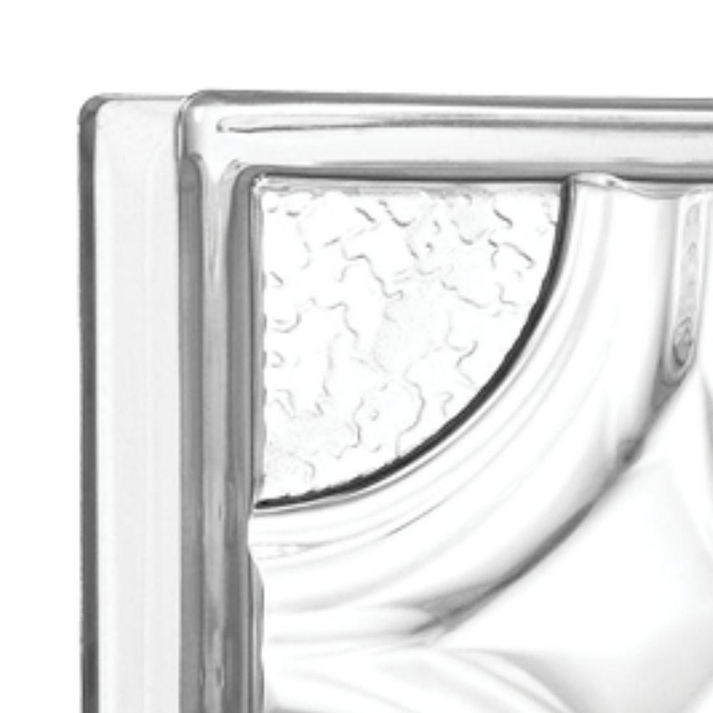 Tijolo De Vidro 19 X 19 X 8 Cm Geométrico Estrela Translúcido 06 Unidades Tradestar - 5