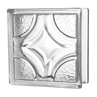 Tijolo De Vidro 19 X 19 X 8 Cm Geométrico Estrela Translúcido 06 Unidades Tradestar - 1