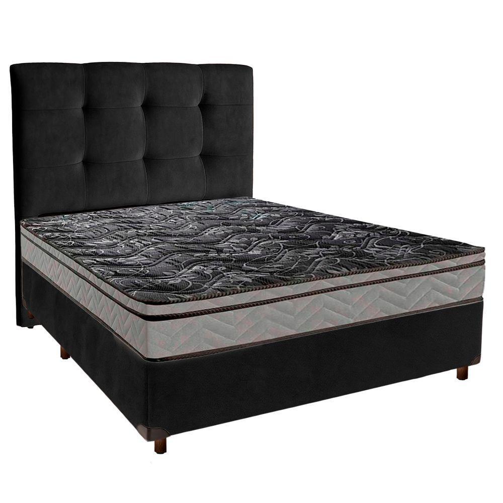 Kit Cabeceira + Cama Box + Colchão Casal D28 Conforto Paropas - 1