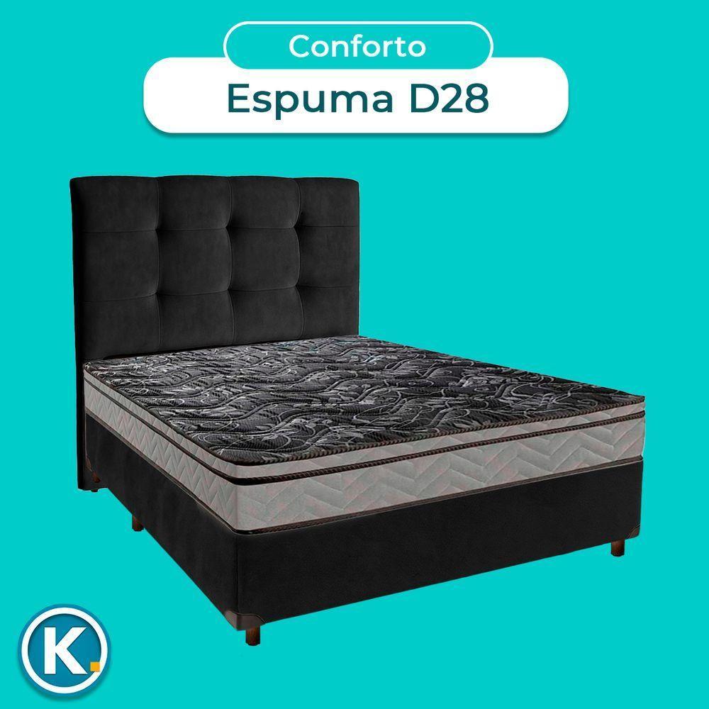 Kit Cabeceira + Cama Box + Colchão Casal D28 Conforto Paropas - 4