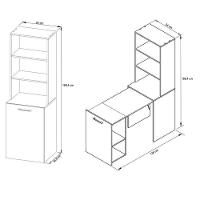 Mesa Dobrável Alta Ambiente Me4171 Branco - Tecnomobili - 6